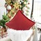 Christmas Pillow Covers - 26x26 Set of 2 Throw Pillows with Fringe, Chic Cotton Decorative Square Cushion Covers for Sofa, Couch, Bed, Living Room, Farmhouse, Boho Decor